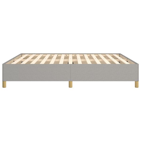 vidaXL إطار سرير دون مرتبة لون رمادي فاتح 200x180 سم قماش