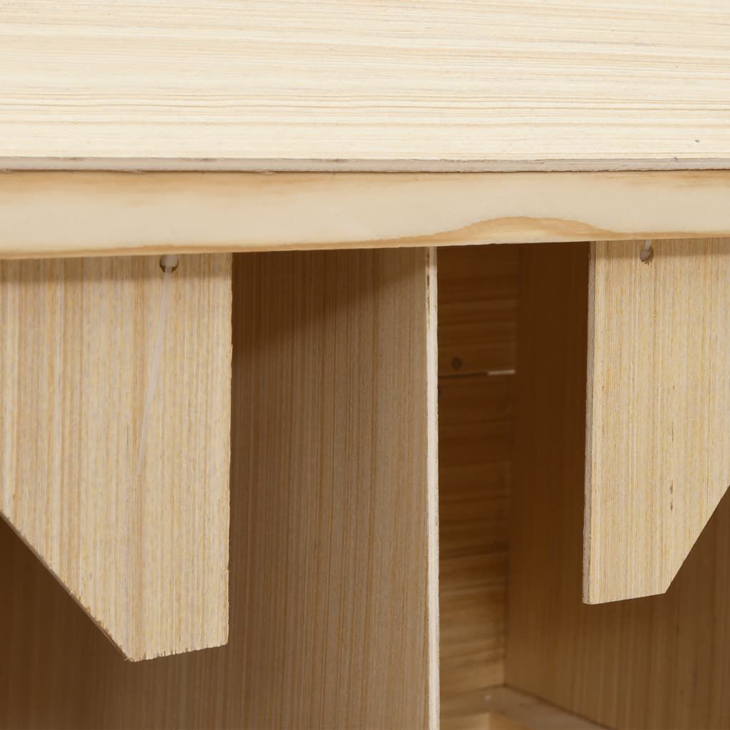 vidaXL عش دجاج 3 حجرات 54x33x72 سم خشب صنوبر صلب