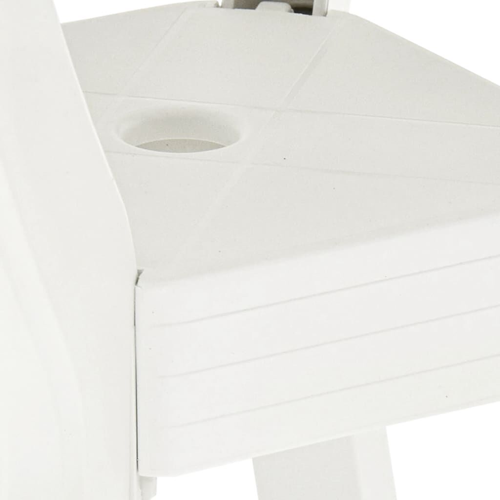 vidaXL طاولة بيسترو أبيض 70×70×72 سم بلاستيك