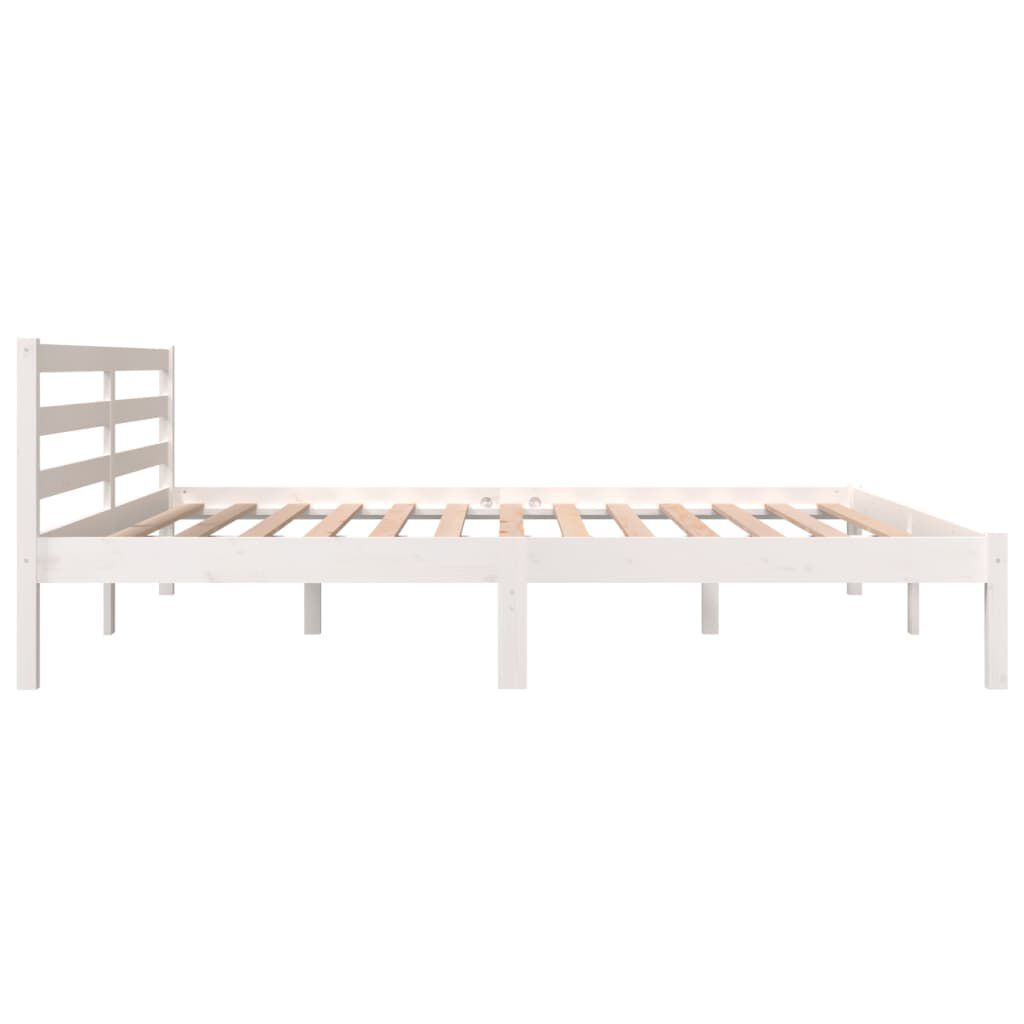 vidaXL إطار سرير خشب صنوبر صلب 180×200 سم 6FT سوبر كينج