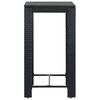 vidaXL طاولة بار للحديقة أسود 60.5×60.5×110.5 سم بولي روطان