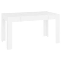 vidaXL طاولة طعام لون أبيض 140×74,5×76 سم خشب صناعي