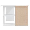 vidaXL مكتب زاوية لون أبيض 145×100×76 سم خشب صناعي