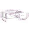 vidaXL طاولة قهوة أبيض 100×55×35 سم خشب صنوبر صلب