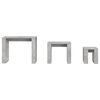 vidaXL طاولات متداخلة 3 ق رمادي أسمنتي خشب صناعي