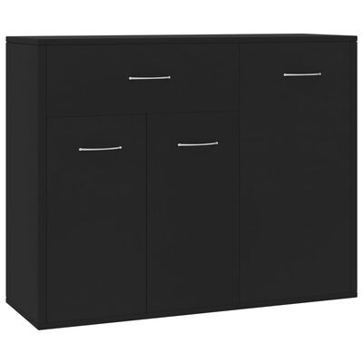 vidaXL خزانة جانبية لون أسود 88×30×70 سم خشب صناعي
