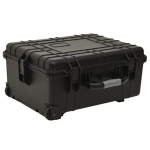 vidaXL حقيبة طيران بعجلات أسود 58&times;45&times;27 سم بولي بروبلين
