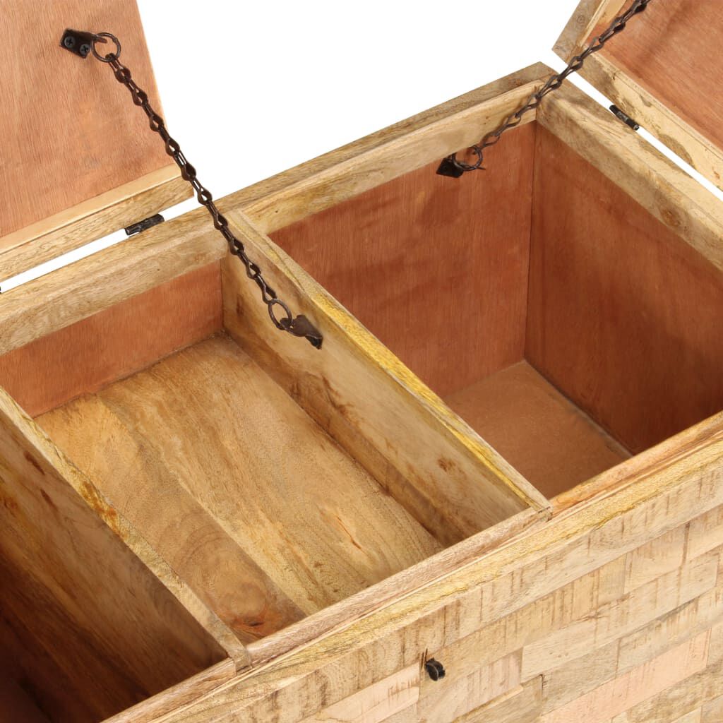 vidaXL طاولة قهوة خشب مانجو صلب 80×40×35 سم