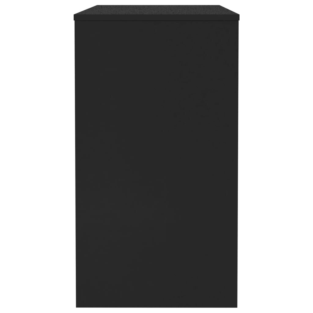 vidaXL مكتب لون أسود 90×40×72 سم خشب صناعي