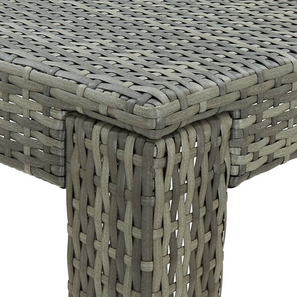 vidaXL طاولة بار للحديقة رمادي 60.5×60.5×110.5 سم بولي روطان