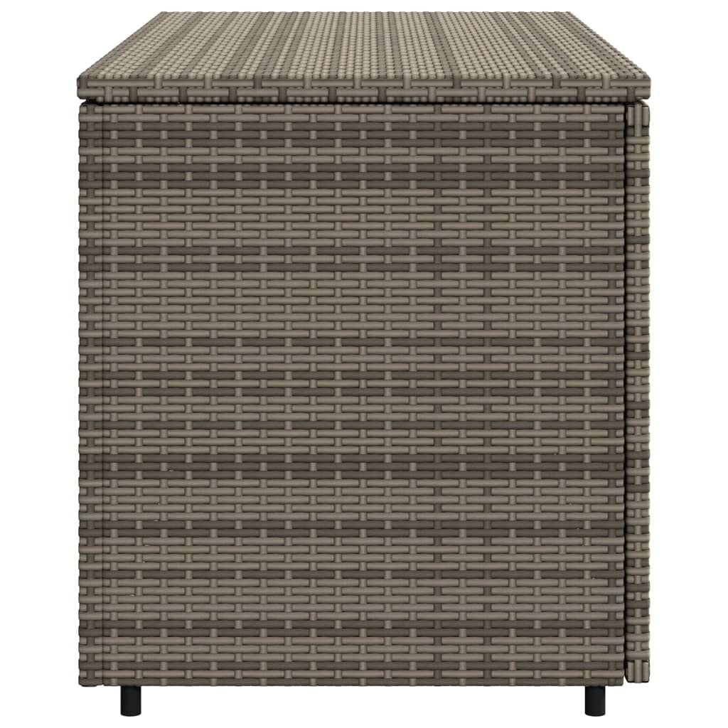 vidaXL خزانة تخزين حديقة لون رمادي 60.5x55x110 سم بولي روطان
