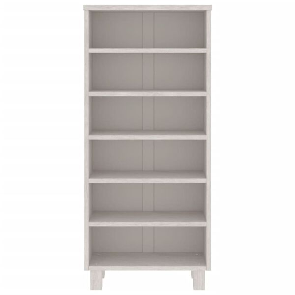 vidaXL خزانة CD أبيض 45×18×100 سم خشب صنوبر صلب