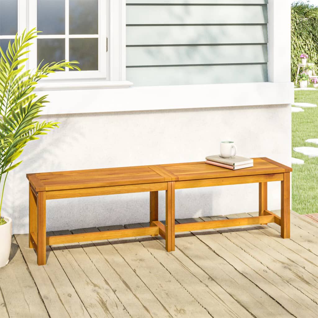 vidaXL مقعد طويل للحديقة 45x35x150 سم خشب أكاسيا صلب