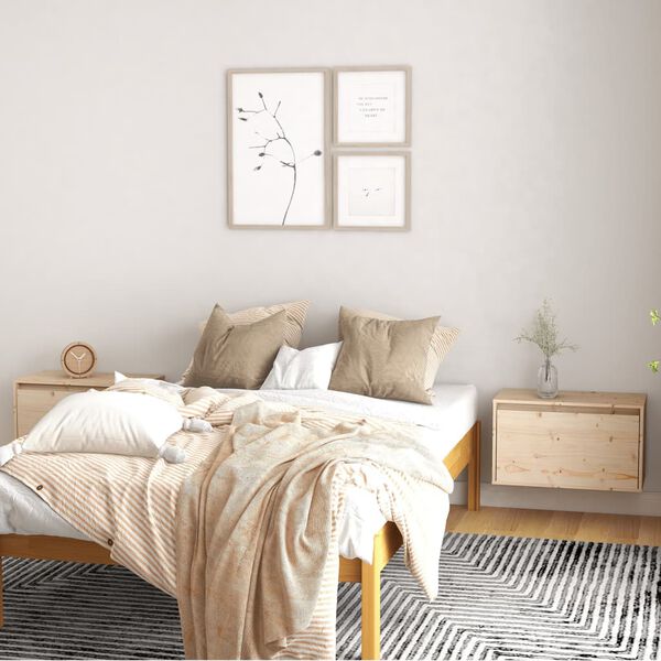 vidaXL خزانات حائط 2ق 35x30x60 سم خشب صنوبر صلب