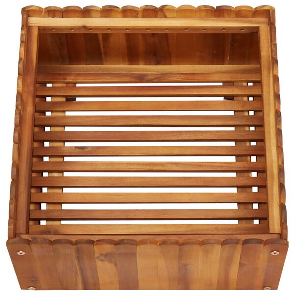 vidaXL حوض حديقة مرتفع 50×50×25 سم خشب أكاسيا صلب