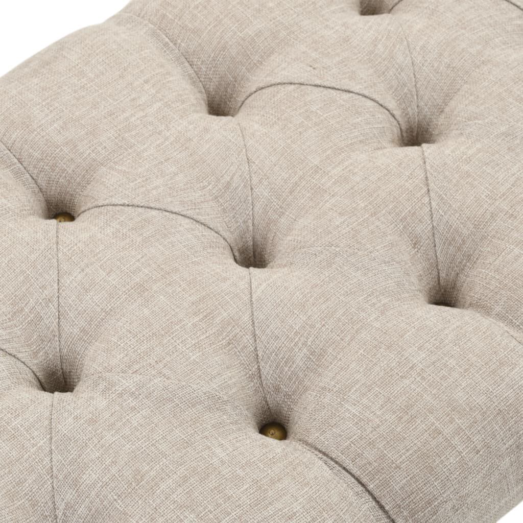 vidaXL مقعد تخزين خشب صلب وقماش 103×51×44 سم