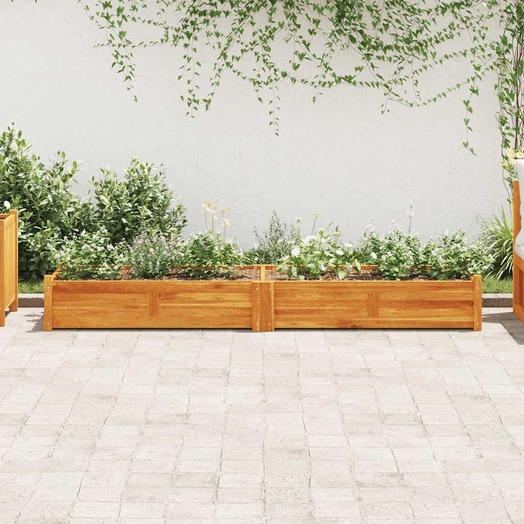 vidaXL حوض حديقة مرتفع خشب أكاسيا صلب 200×50×25 سم
