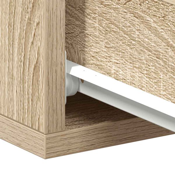 vidaXL منضدة سرير عائمة 2 ق سونوما اوك 40×30×15 سم خشب صناعي