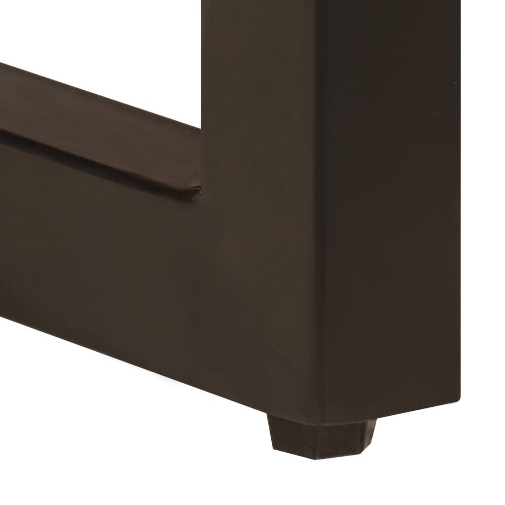 vidaXL طاولة قهوة 100×50×35 سم خشب مانجو صلب وفولاذ