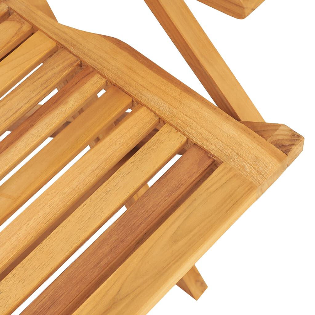 vidaXL كراسي حديقة قابلة للطي 2 ق 90x63x56 سم خشب ساج صلب