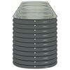 vidaXL حوض حديقة مرتفع 400×80×81 سم فولاذ مجلفن رمادي