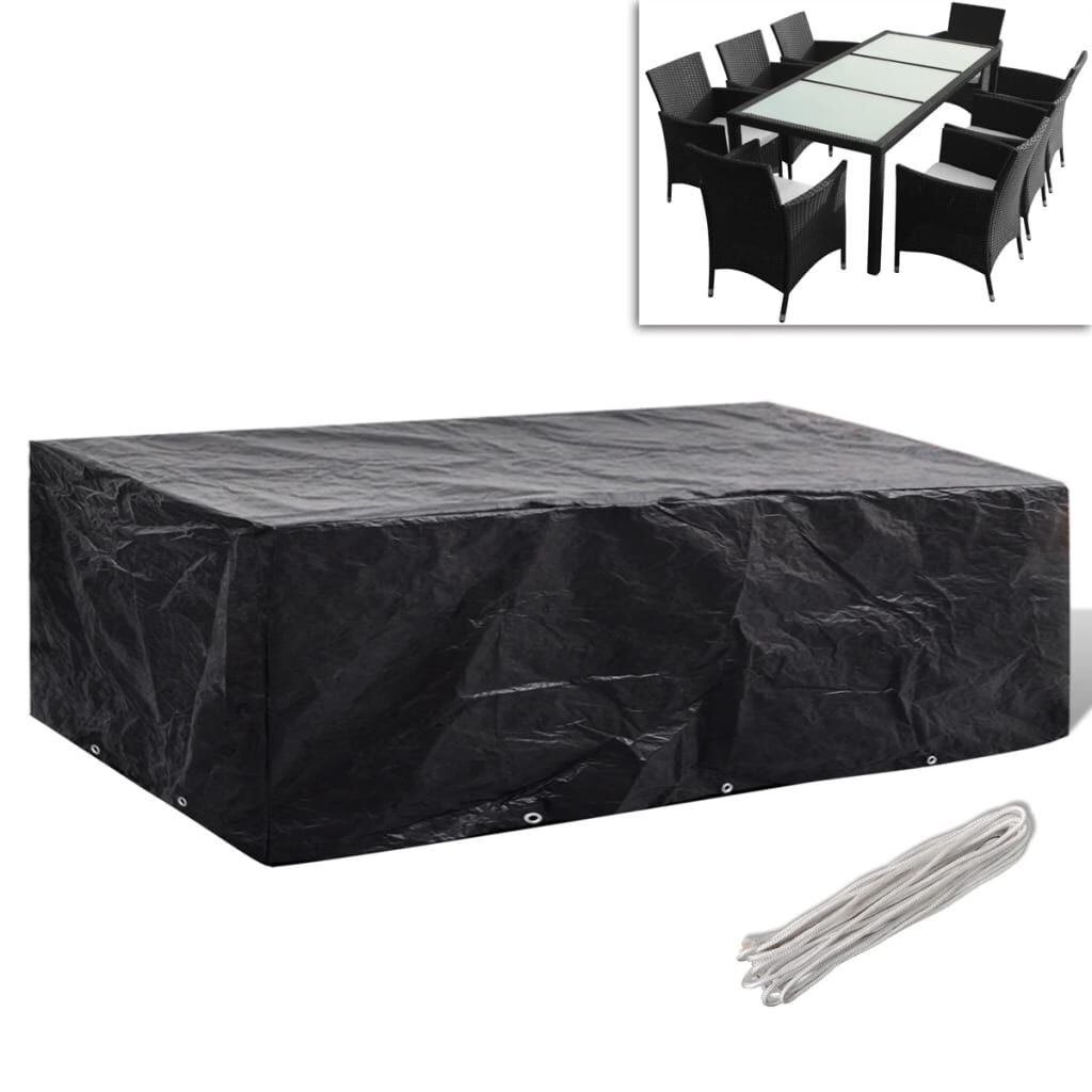vidaXL غطاء أثاث الحديقة 8 ثقوب 90x140x300 سم