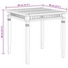 vidaXL طاولة سفرة حديقة 80&times;80&times;80 سم خشب ساج صلب