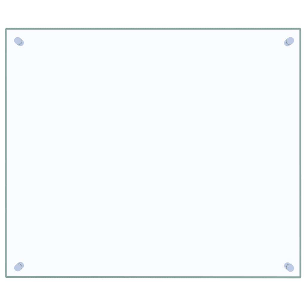 vidaXL لوح باكسبلاش شفاف للمطبخ 60x70 سم زجاج مقسى