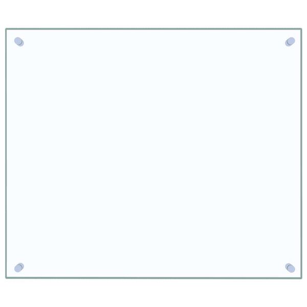 vidaXL لوح باكسبلاش شفاف للمطبخ 60x70 سم زجاج مقسى