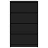 vidaXL خزانة جانبية أسود 60×35×98.5 سم خشب صناعي