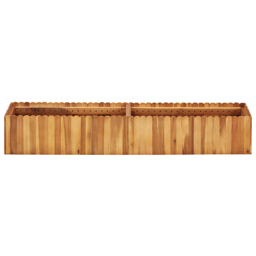 vidaXL حوض حديقة مرتفع 150×30×25 سم خشب أكاسيا صلب