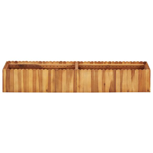 vidaXL حوض حديقة مرتفع 150×30×25 سم خشب أكاسيا صلب