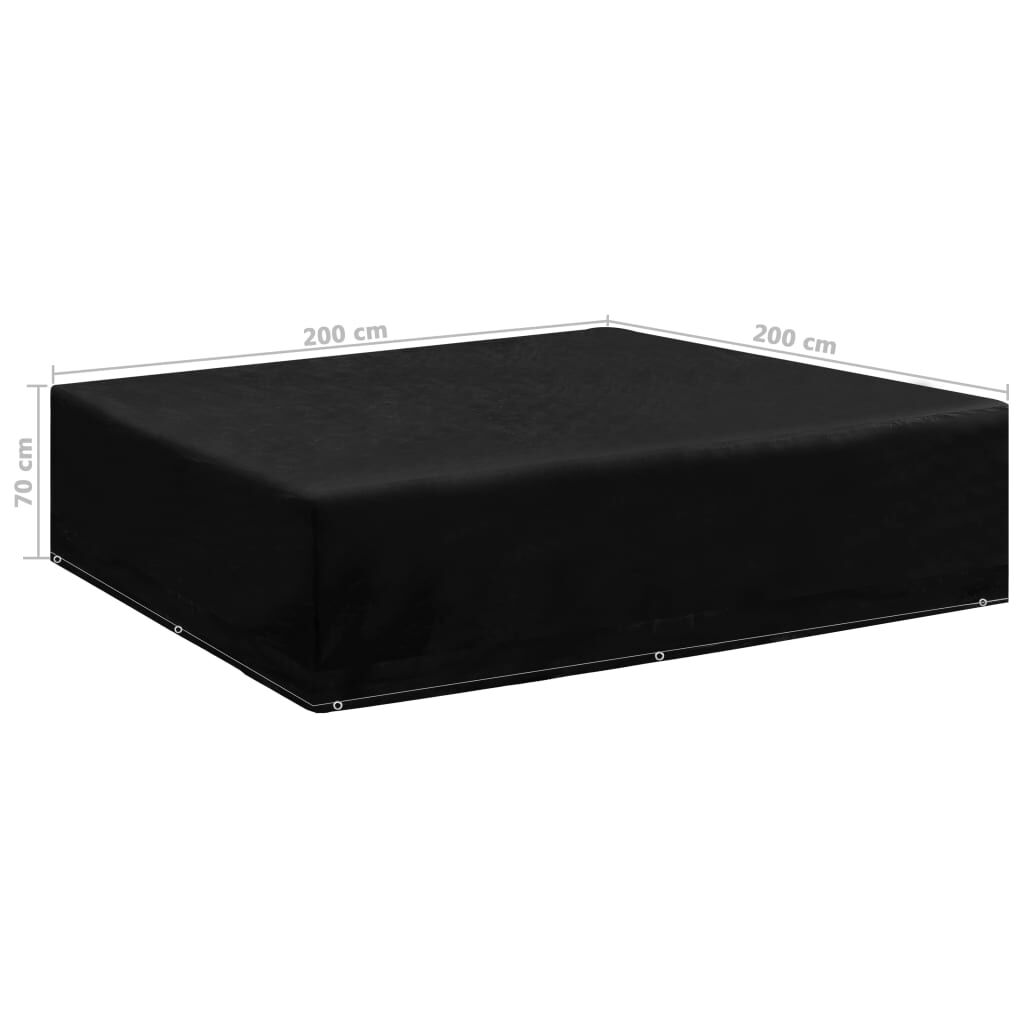 vidaXL غطاء أثاث حديقة 8 فتحات تثبيت 200×200×70 سم