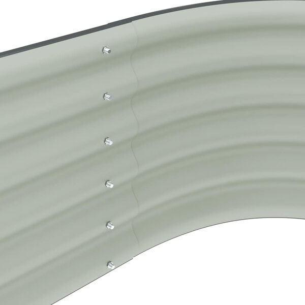 vidaXL حوض حديقة مرتفع 320×80×44 سم فولاذ مجلفن رمادي