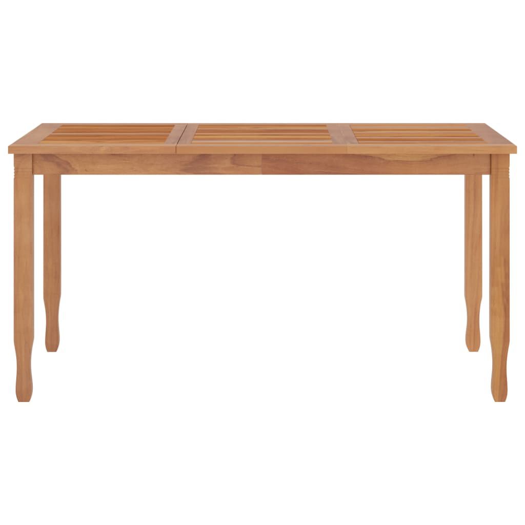 vidaXL طقم سفرة حديقة 5 قطع خشب ساج صلب