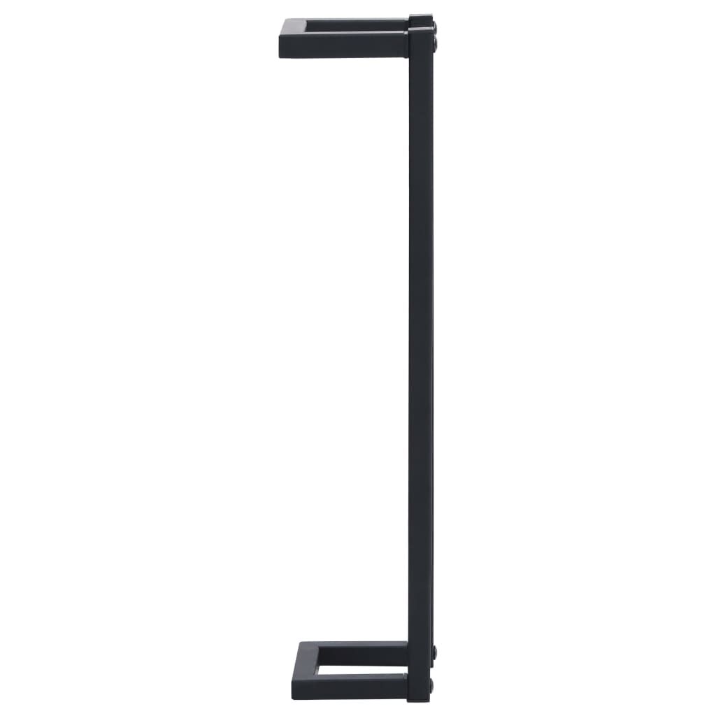 vidaXL حامل مناشف أسود 12.5×12.5×60 سم حديد