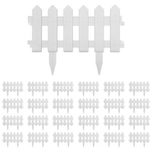 vidaXL حواف عشب 25 ق أبيض 10م بولي بروبيلين (PP)