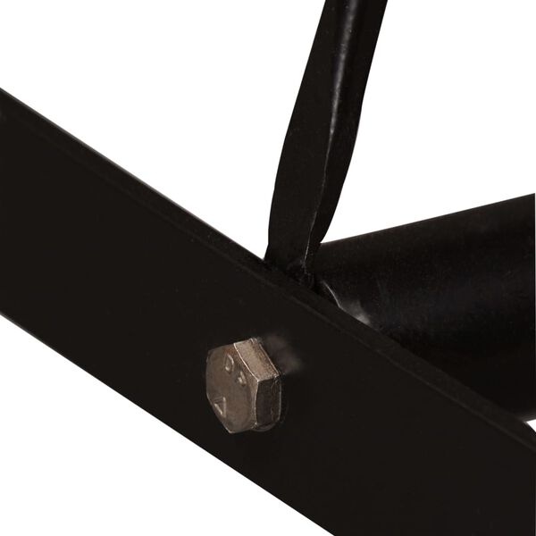 vidaXL طقم بار 3 قطع خشب مستصلح صلب وجلد طبيعي وقماش