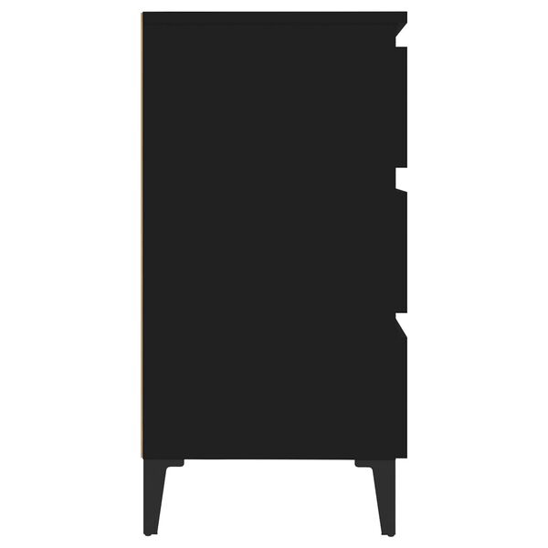 vidaXL خزانة جانبية أسود 60×35×69 سم خشب صناعي