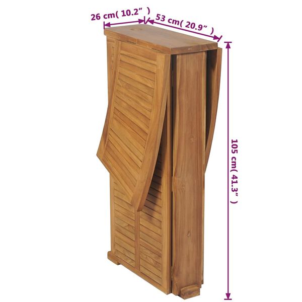 vidaXL طاولة بار قابلة للطي 155×53×105 سم خشب ساج صلب