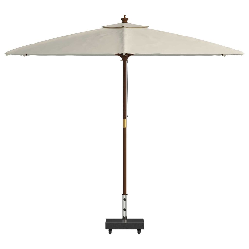 vidaXL قاعدة مظلة أسود 45×25×8 سم جرانيت