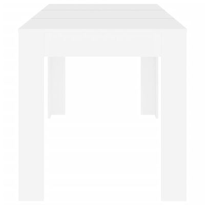 vidaXL طاولة طعام لون أبيض 140×74,5×76 سم خشب صناعي