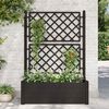 vidaXL حوض حديقة مع تعريشة 100×43×142 سم PP انتراسيت