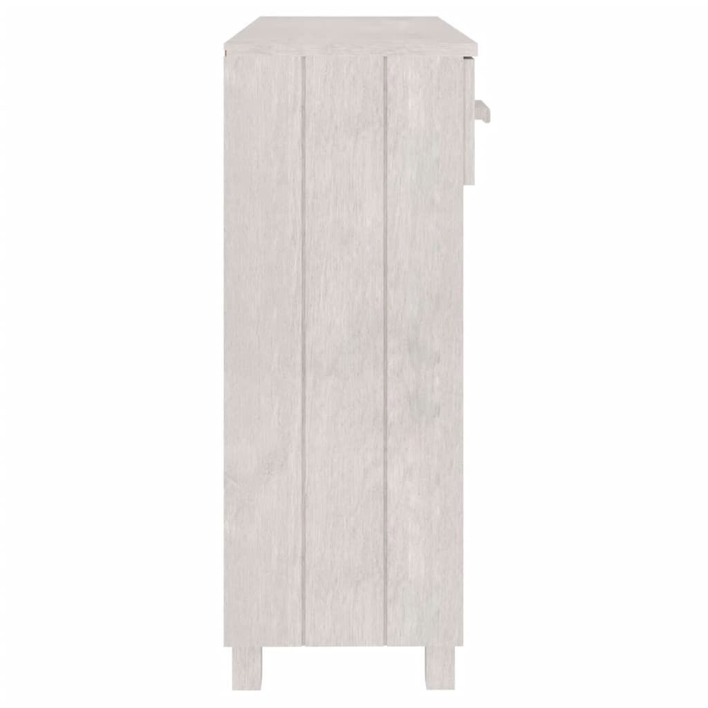 vidaXL طاولة كونسول أبيض 90×35×90 سم خشب صنوبر صلب