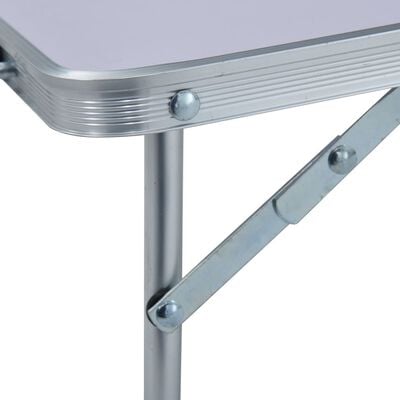 vidaXL طاولة تخييم قابلة للطي ألومنيوم 60×40 سم