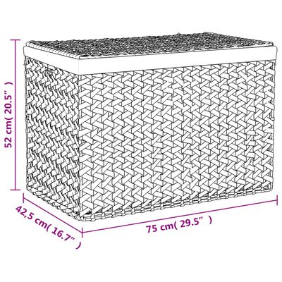 vidaXL سلة غسيل 3 قسم 75x42,5x52 سم صفير مائي