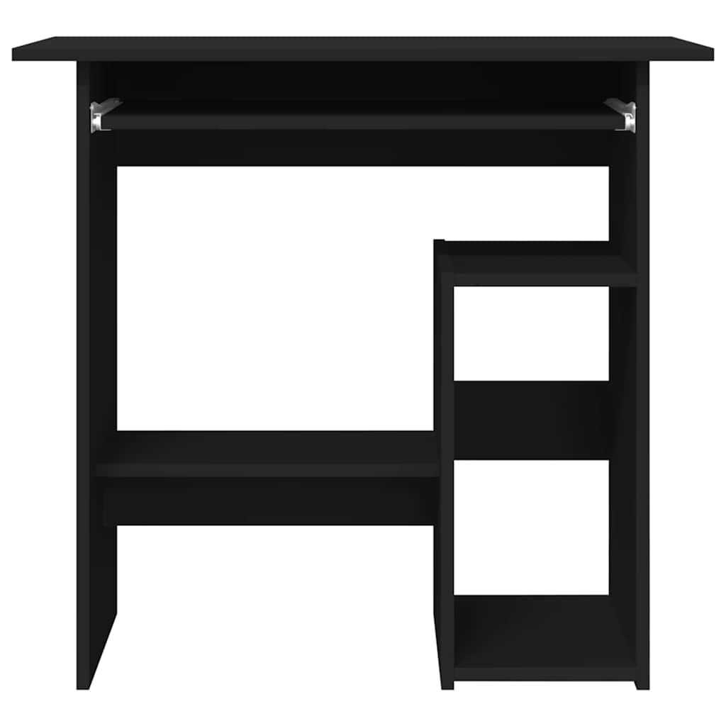 vidaXL مكتب لون أسود 80×45×74 سم خشب صناعي