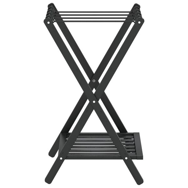 vidaXL حامل أمتعة 58x38x68 سم خيزران أسود