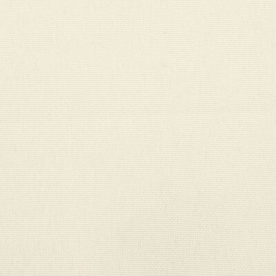 vidaXL وسائد بنش حديقة 2 ق أبيض كريمي 150×50×7 سم قماش أكسفورد