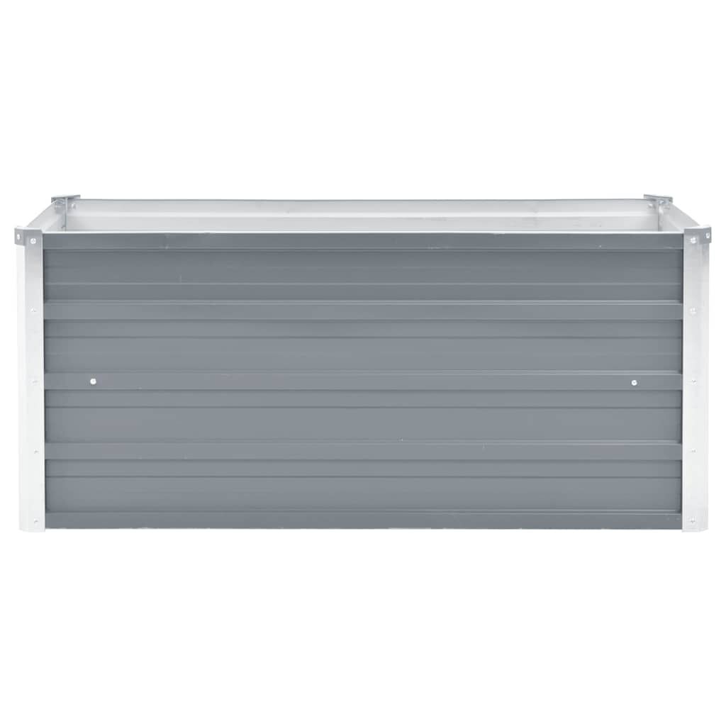 vidaXL حوض حديقة مرتفع فولاذ مجلفن 100×40×45 سم رمادي